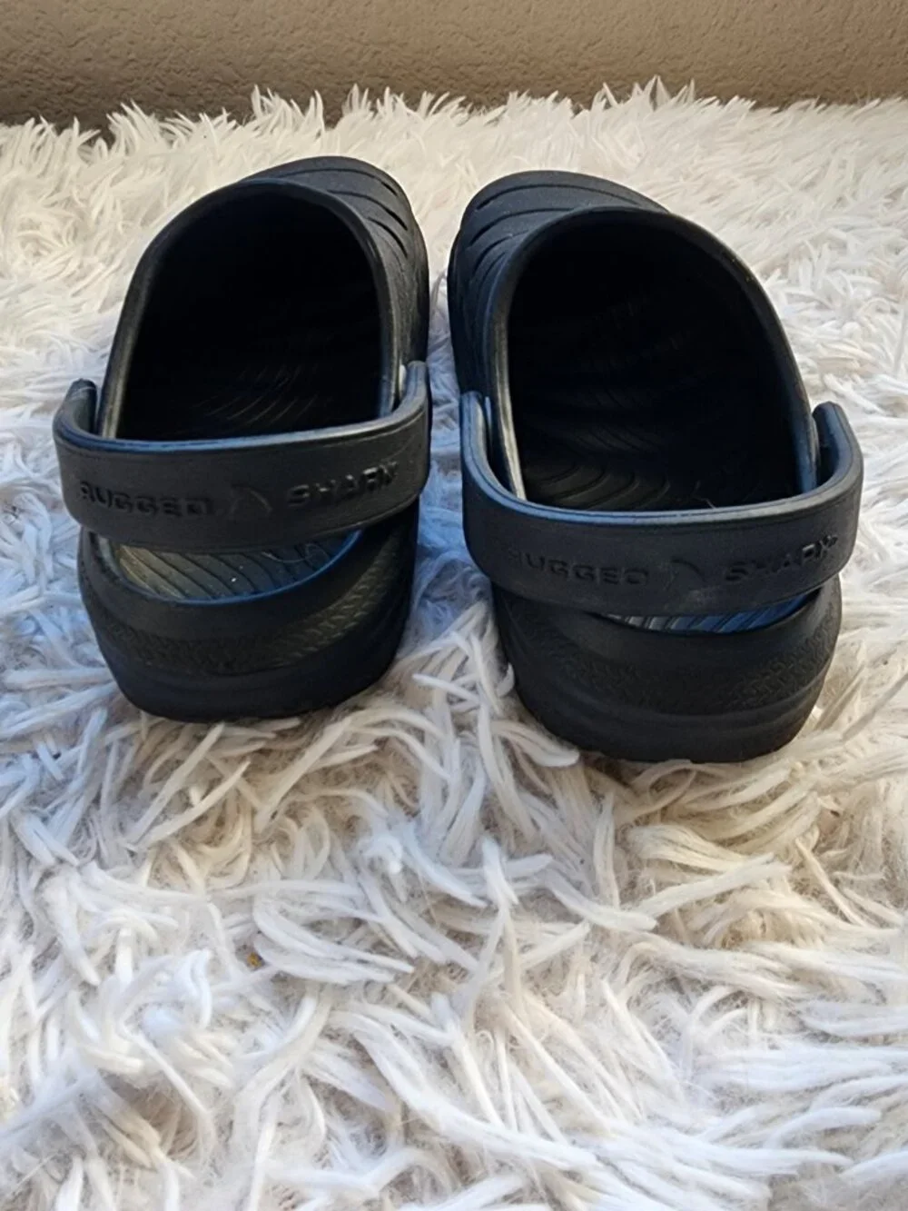 Rugged Shark Black Molded Foam Clogs Slip On Comfort Mules